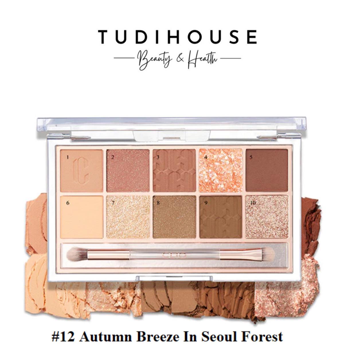 Bảng CLIO pro eye pallette -  Màu 12 autumn breeze in seoul forest