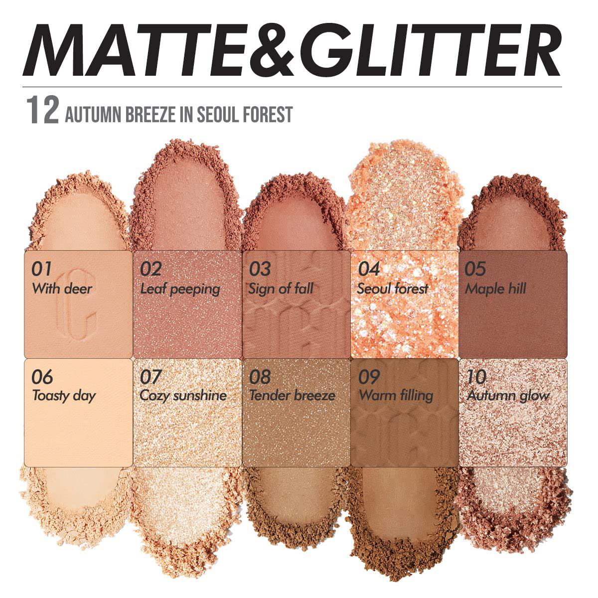 Bảng CLIO pro eye pallette -  Màu 12 autumn breeze in seoul forest