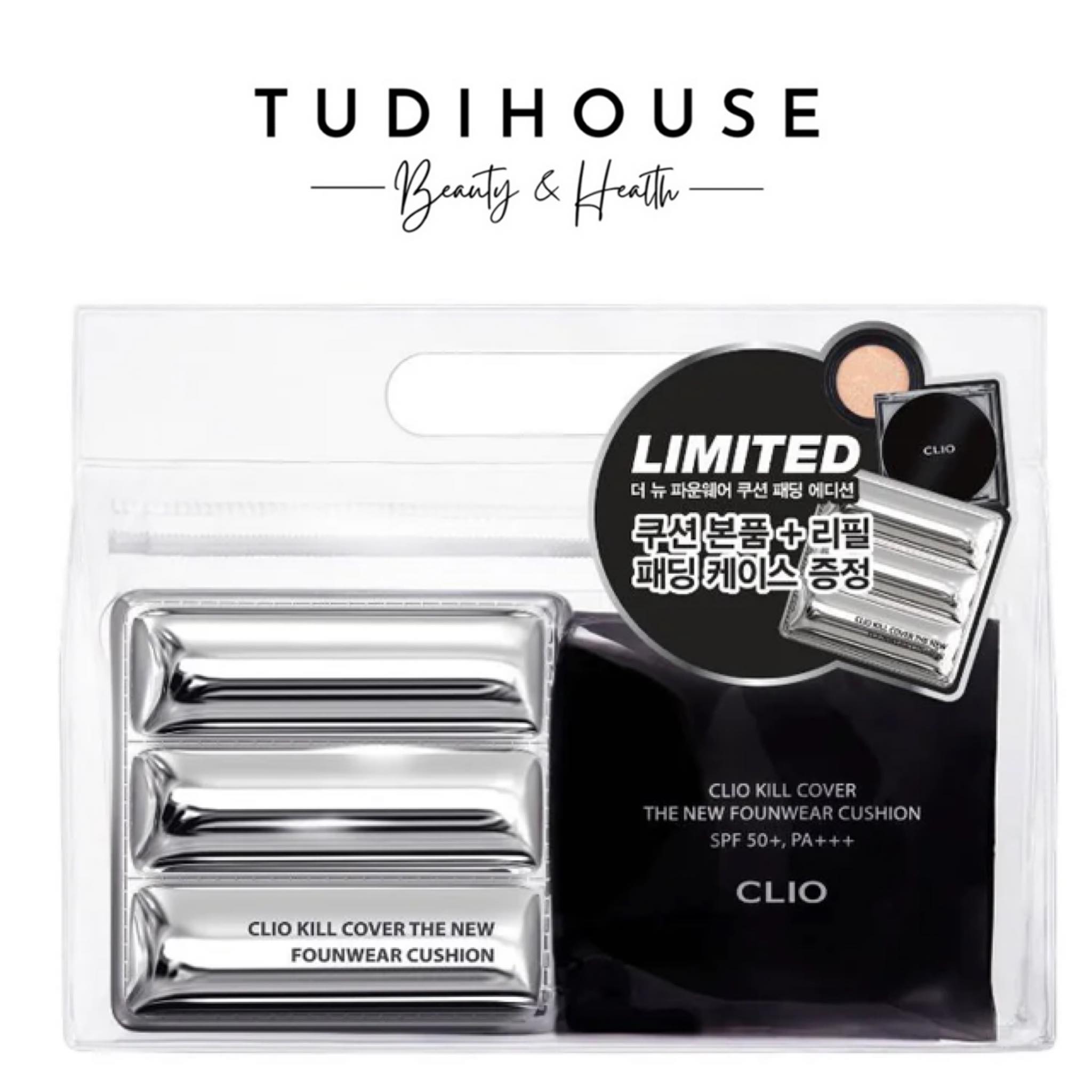 Set phấn nước Clio FOUNWEAR KILL COVER THE NEW CUSHION LIMITED