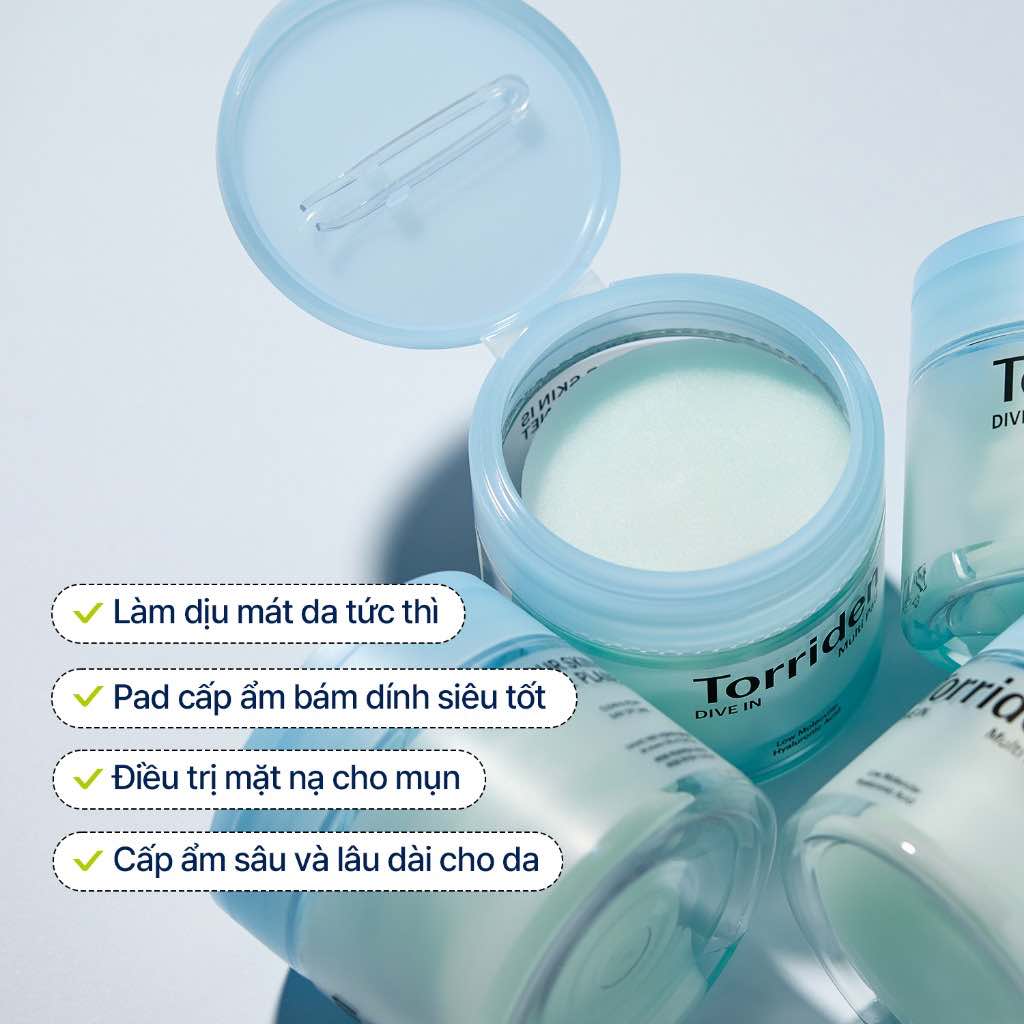 Toner Pad Cấp ẩm, Làm Mềm Mịn Da Torriden DIVE IN Multi Pad (80 miếng)