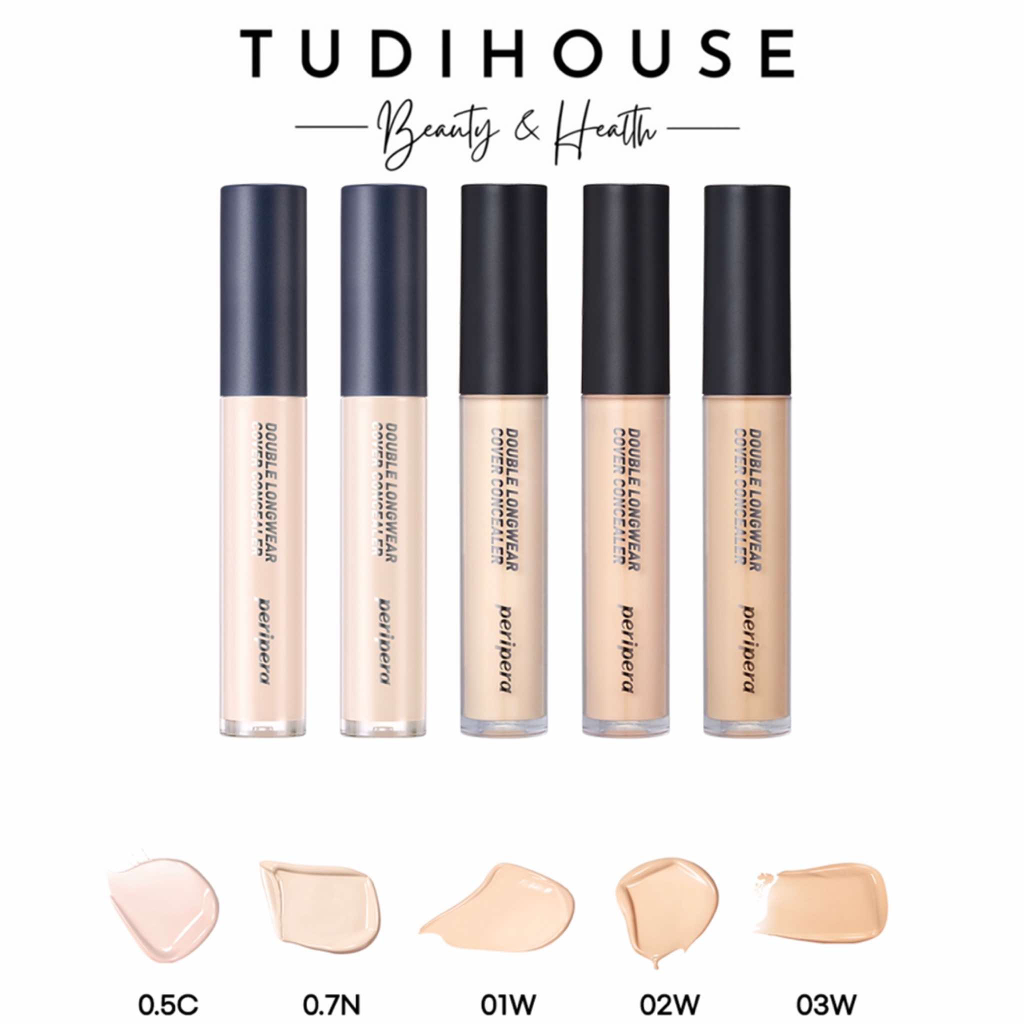 new 2024 - che khuyết điểm Peripera Doubl Longwear Cover Concealer 5.5g