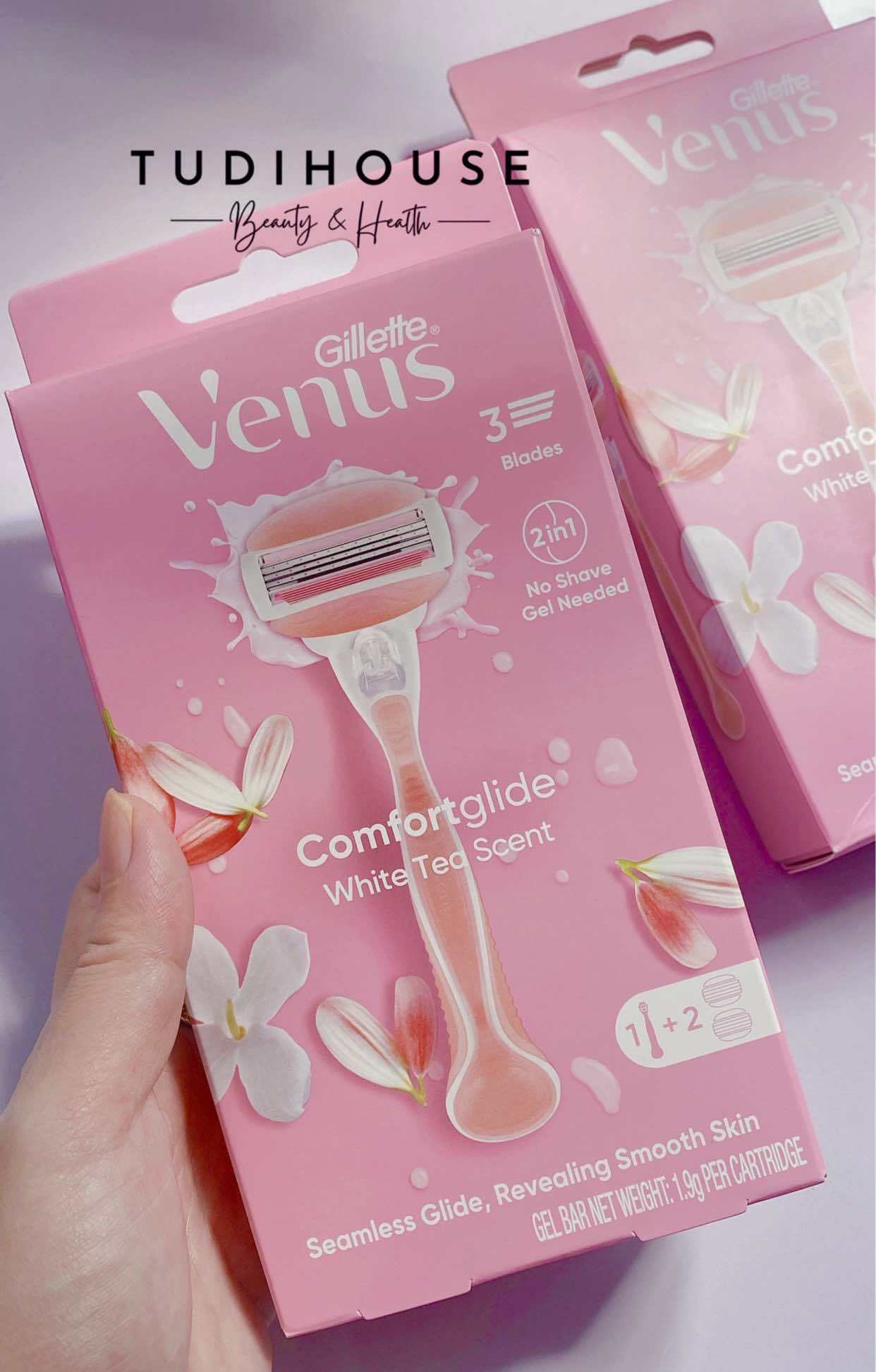 Set dao cạo GILLETTE VENUS Comfortglide White Tea