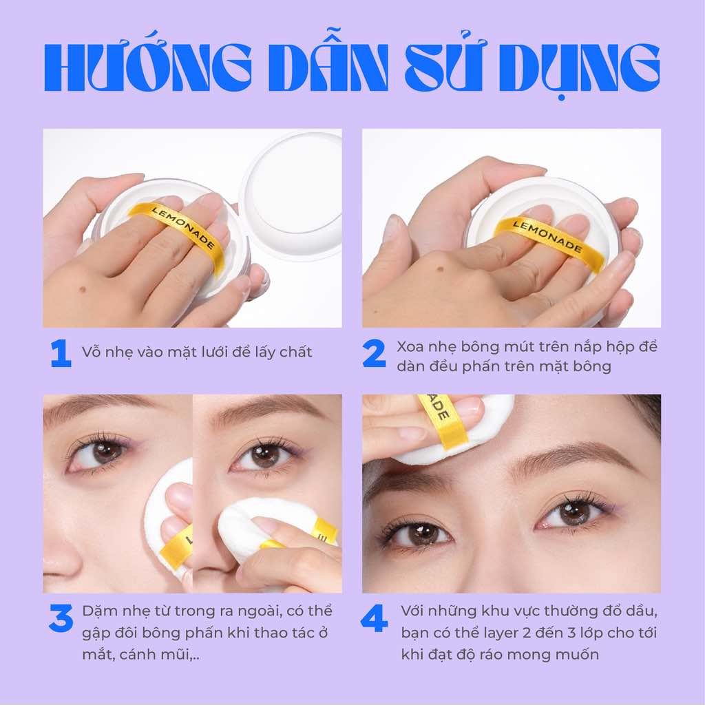 Phấn Phủ Dạng Bột Lemonade Supermatte No Makeup Loose Powder 9g