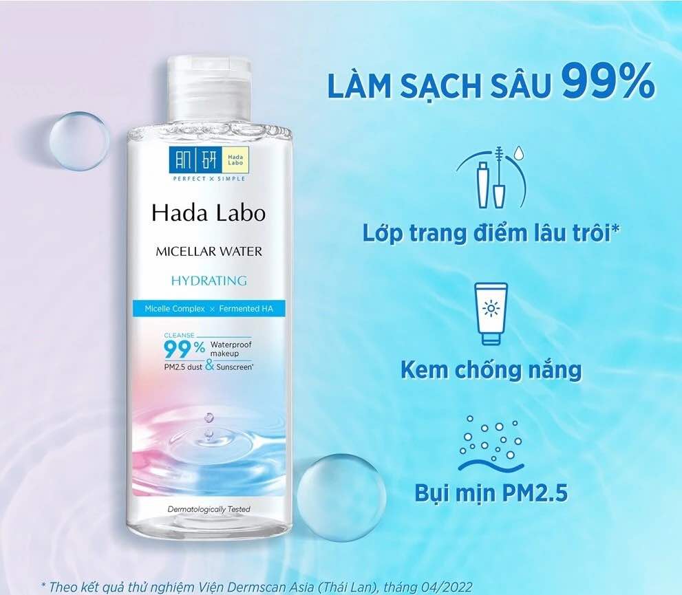 Nước tẩy trang sạch sâu dưỡng ẩm Hada Labo Micellar Water Hydrating 240ml