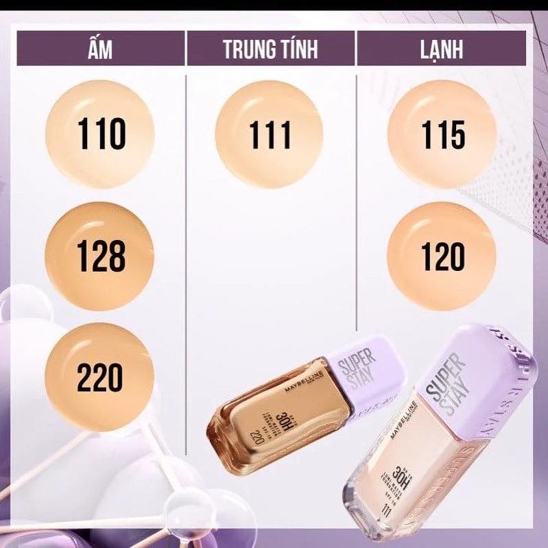 TẶNG KÈM CỌ - Kem Nền Maybelline  Superstay Up To 30H Lumi-Matte Foundation SPF16 PA+++