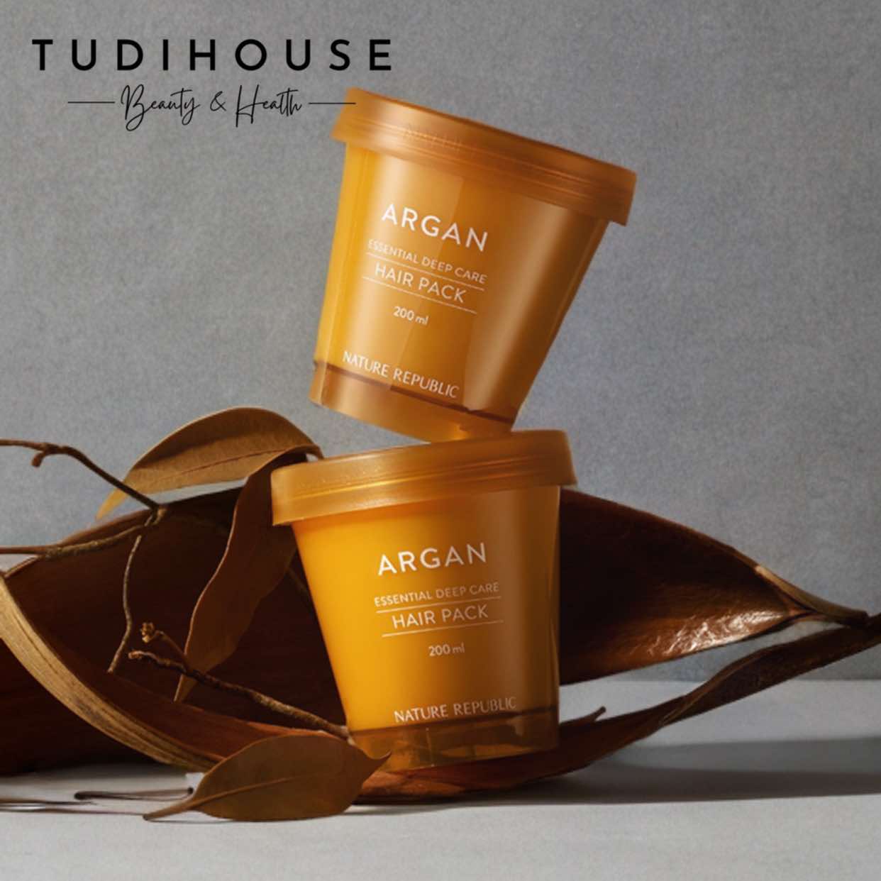 SIZE 200ML - Kem ủ tóc Nature Republic Argan Essential Deep Care Hair Pack