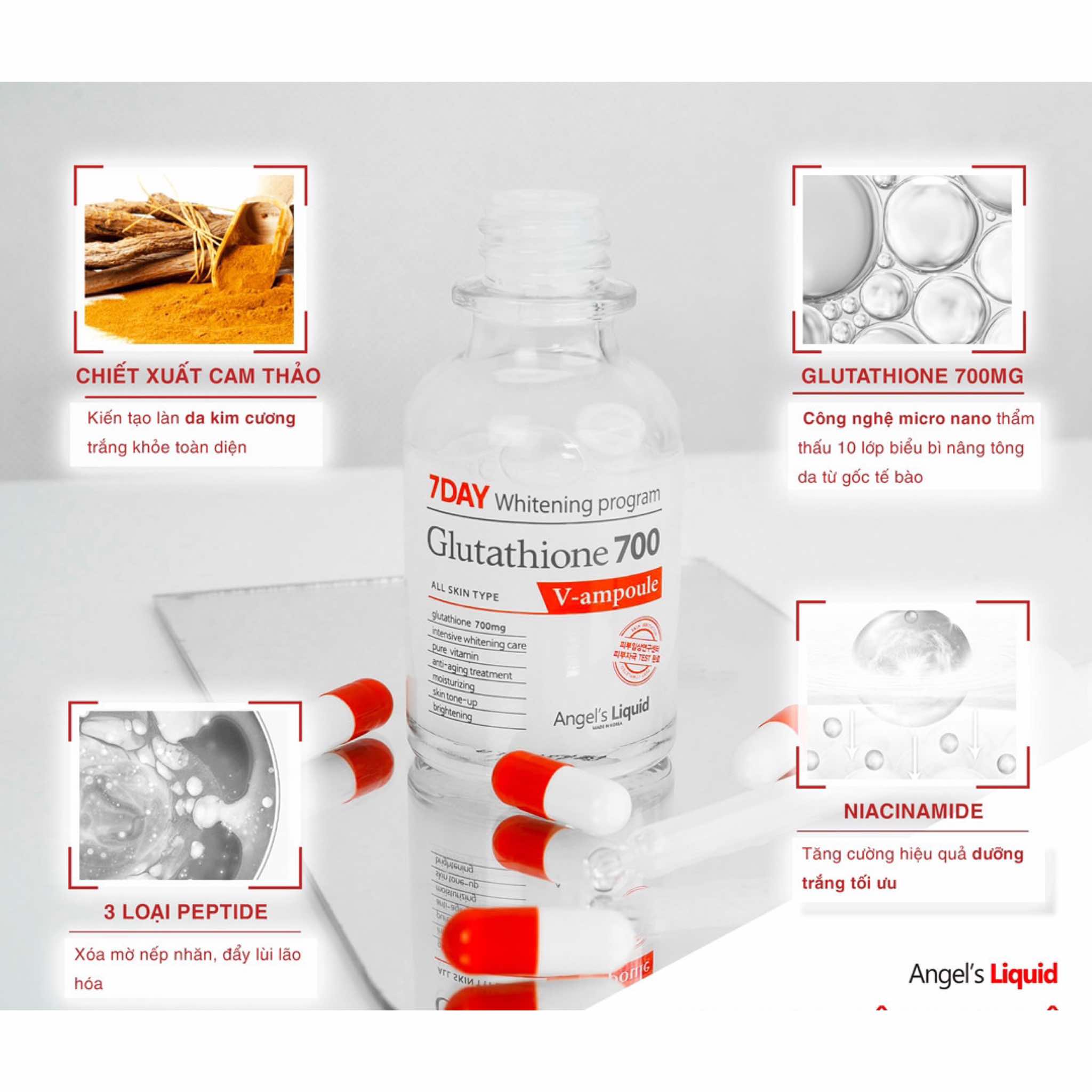 Serum Angel's Liquid 7 Day Whitening Program Glutathione 700 V Ampoule 30ml