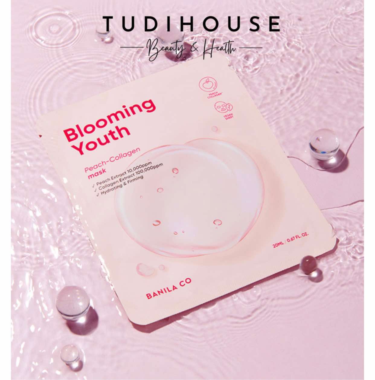 Mặt nạ Banila Blooming Youth Peach-Collagen Mask 20ml