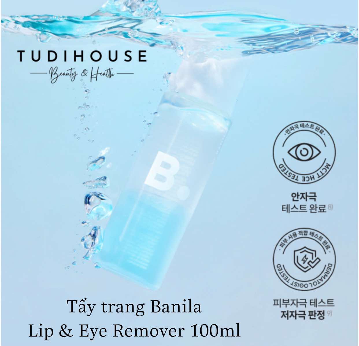 Tẩy Trang Mắt Và Môi B. By Banila Lip & Eye Remover 100ml