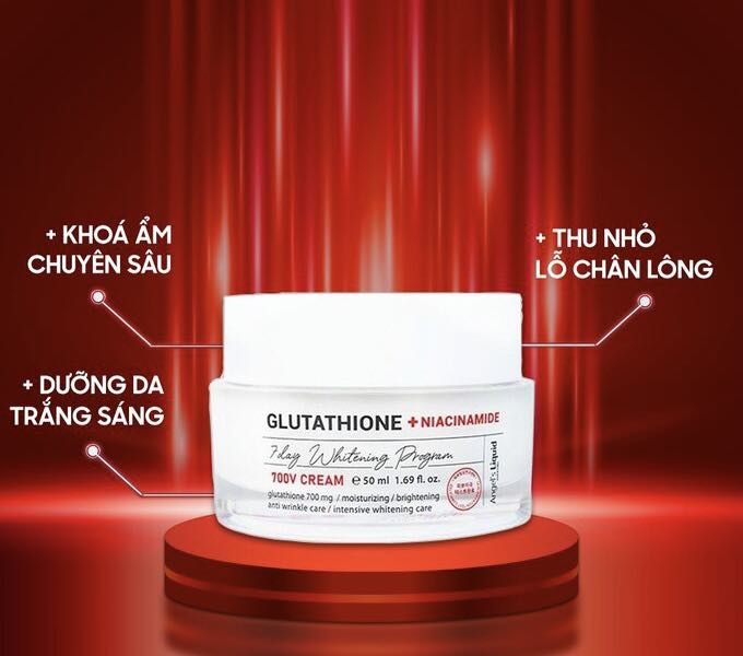 Kem Dưỡng Angel's Liquid Glutathione + Niacinamide 7Day Whitening Program 700 V-Cream 50ml