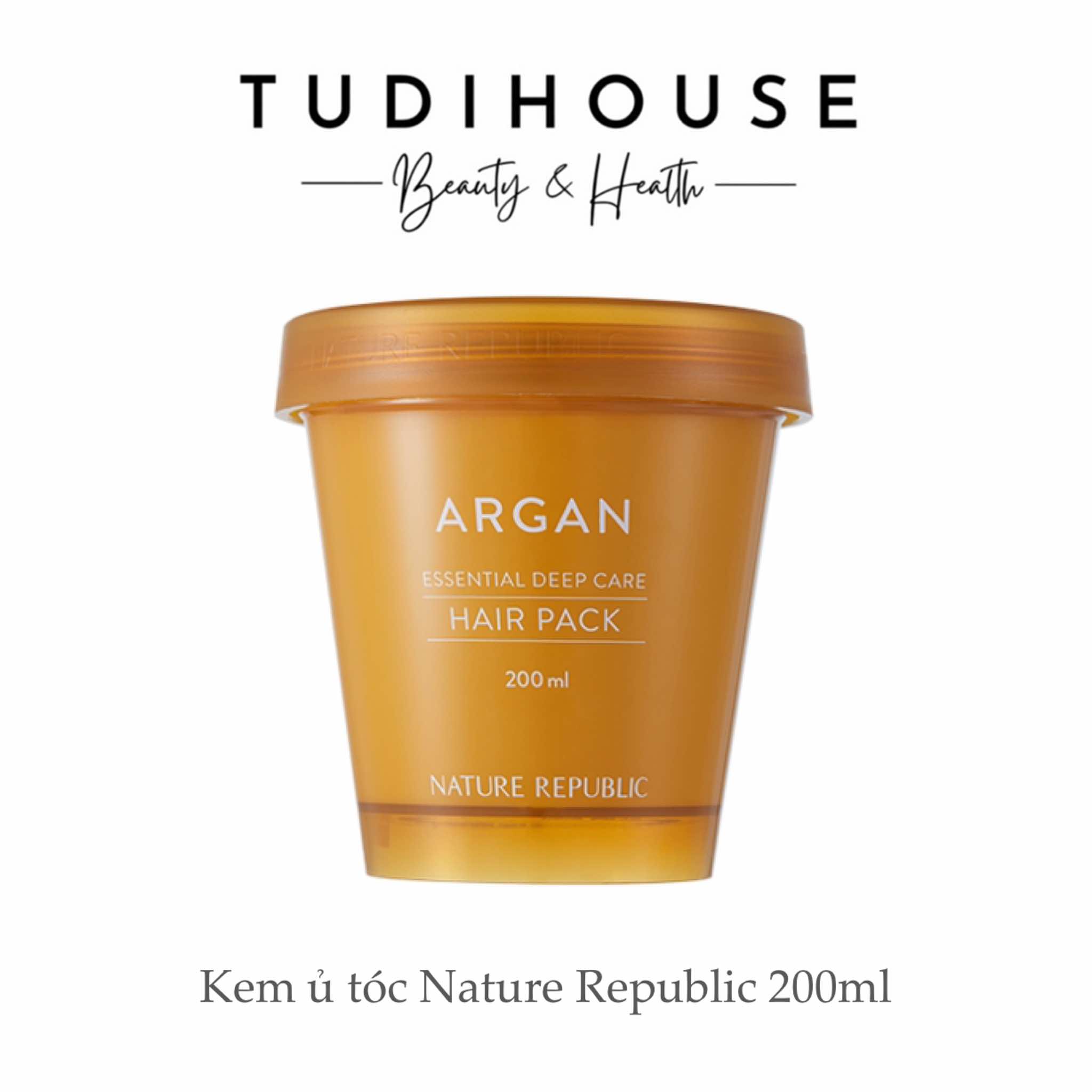 SIZE 200ML - Kem ủ tóc Nature Republic Argan Essential Deep Care Hair Pack