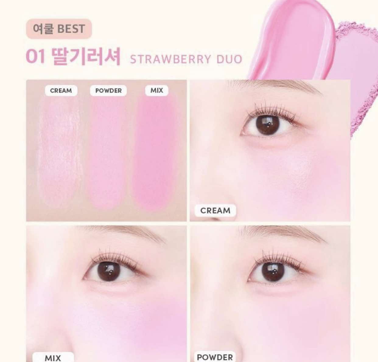 Má hồng Colorgram Tintin Dory Duo Blusher 5g