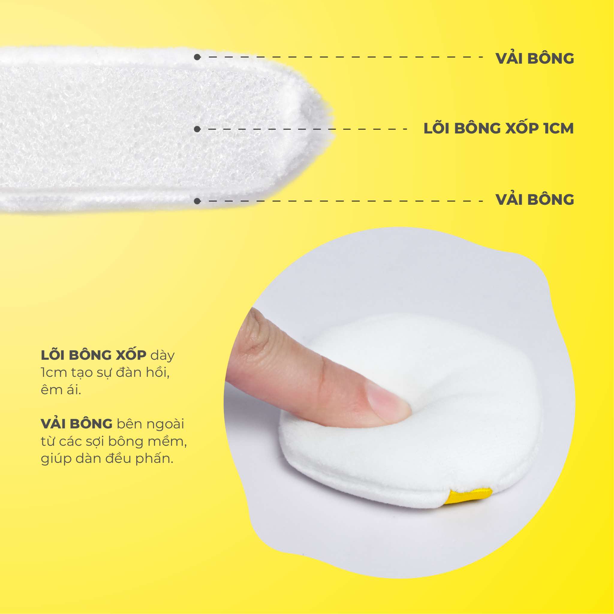 Set 2 bông phấn phủ Lemonade Losse Powder Puff