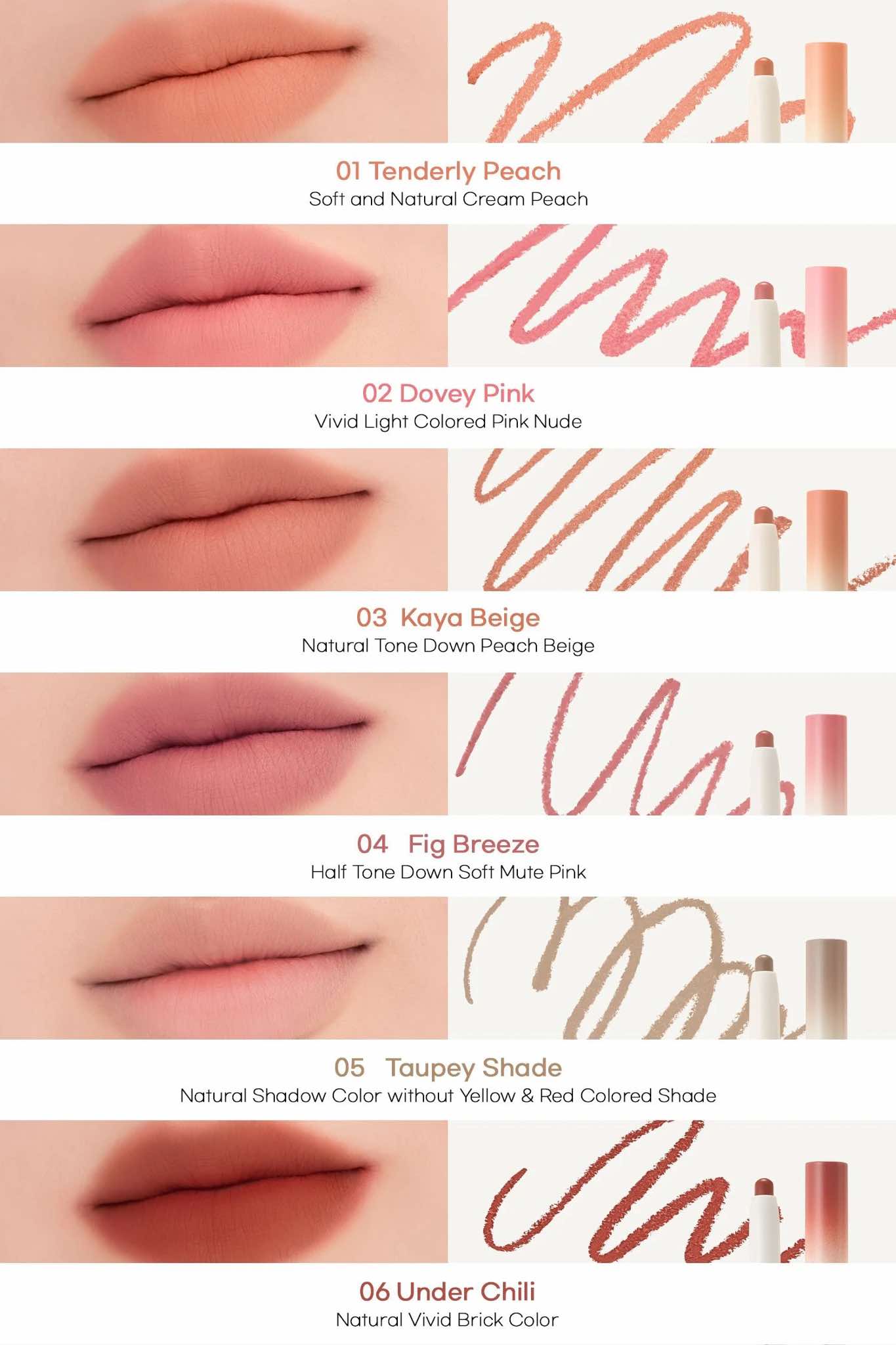 Son kẻ viền môi Romand Lip Matte Pencil 0.5g