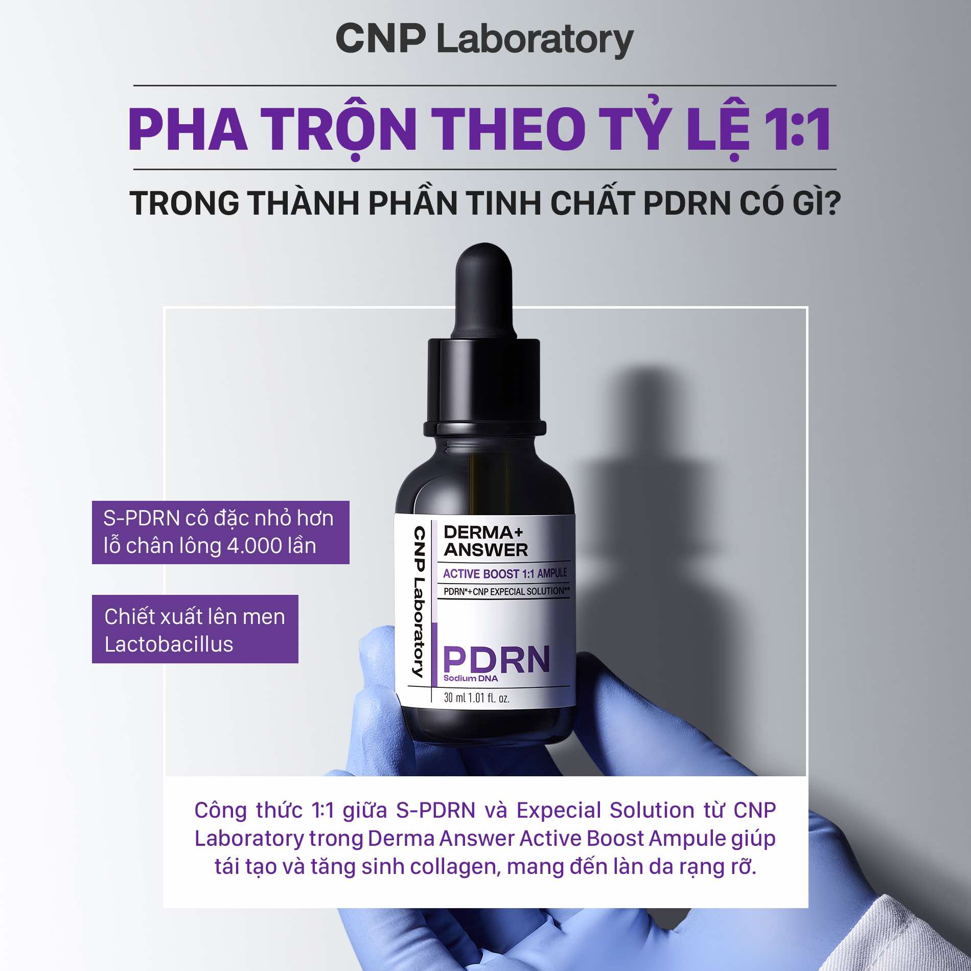 [ tách set ] Tinh Chất Dưỡng Da CNP Derma Answer Active Boost Ampule PDRN