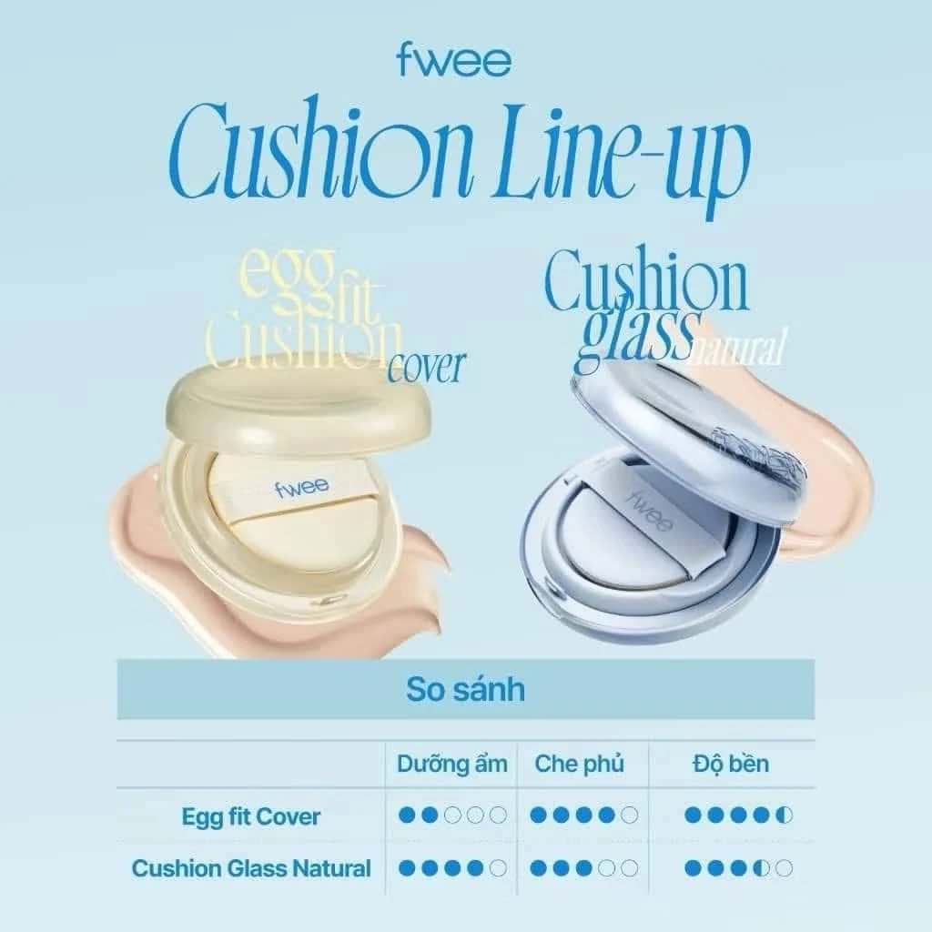 Phấn nước trang điểm Cushion Fwee Glass Natural 13g
