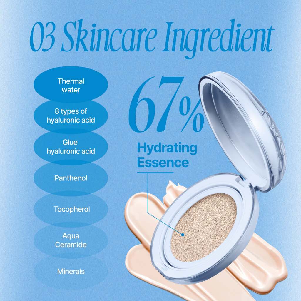 Phấn nước trang điểm Cushion Fwee Glass Natural 13g