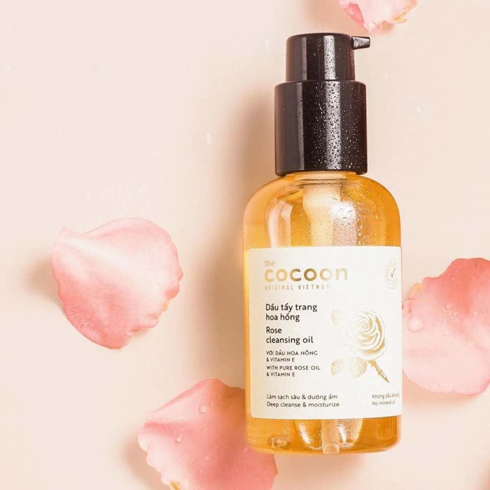 [ tặng mặt nạ ] Dầu tẩy trang Cocoon hoa hồng 140ml