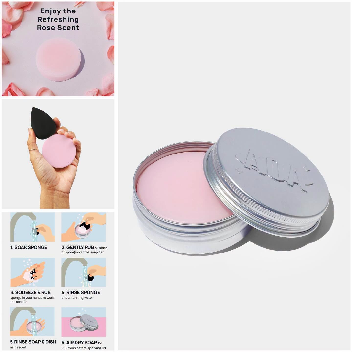 Soap giặc bông mút / cọ AOA Soap - ROSE