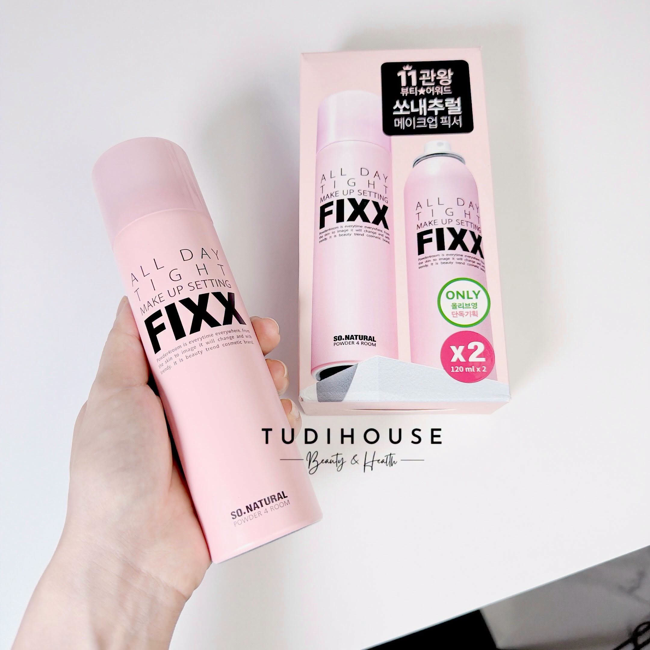 [ tách set ]  xịt trang điểm SO NATURAL All Day Makeup Fixer 120ml