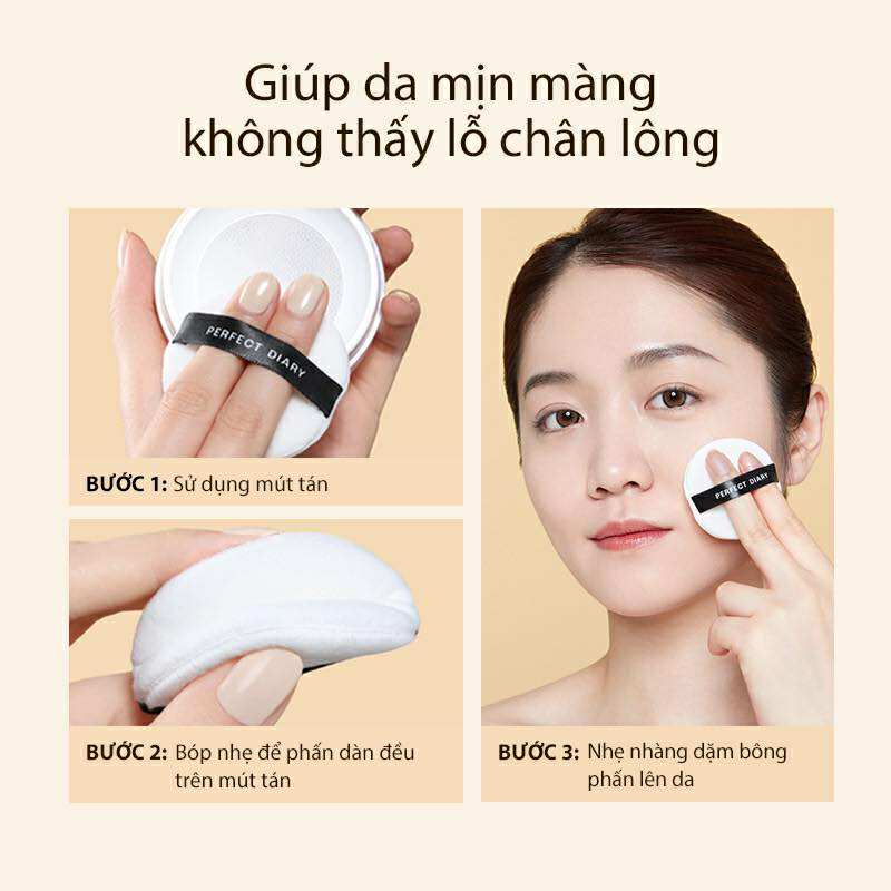 Phấn Phủ Perfect Diary  Weightless Soft Velvet Blurring Loose Powder 7g - TRONG SUỐT