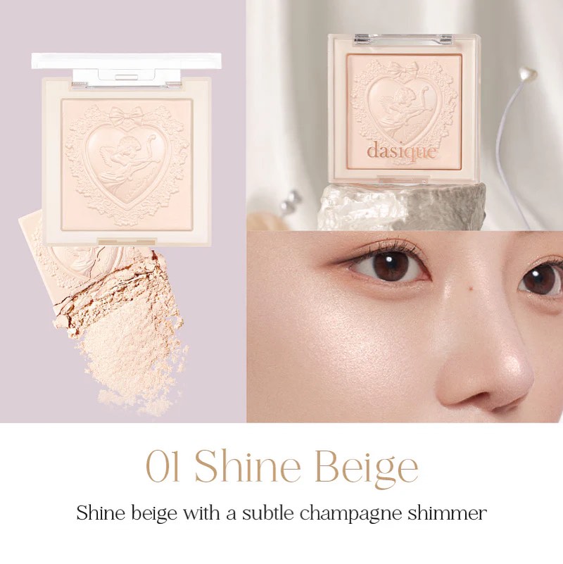 Phấn bắt sáng Dasique Luxe Glow Highlighter - 01 Shine Beige
