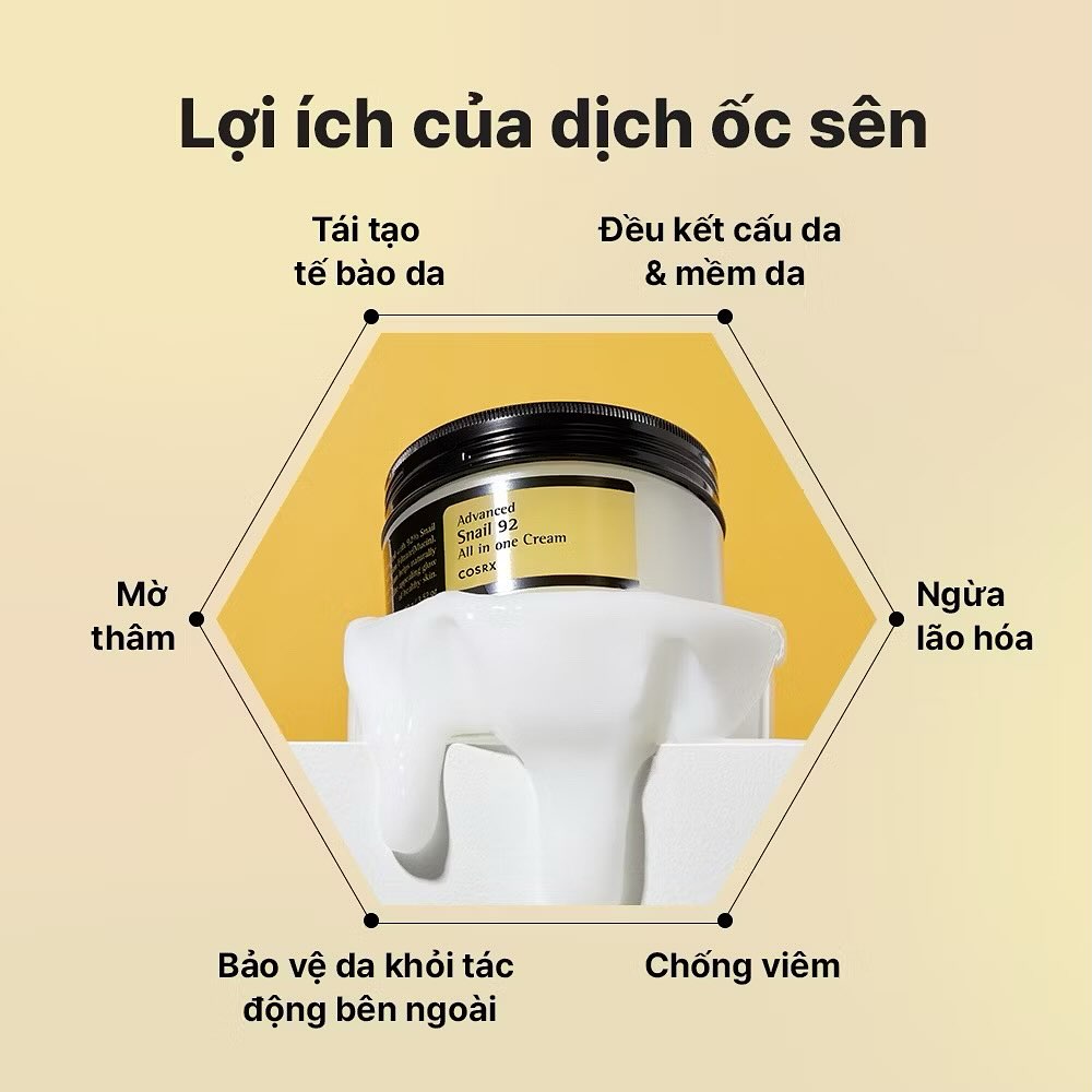 Kem dưỡng Cosrx Advanced Snail 92 All in one cream 100g