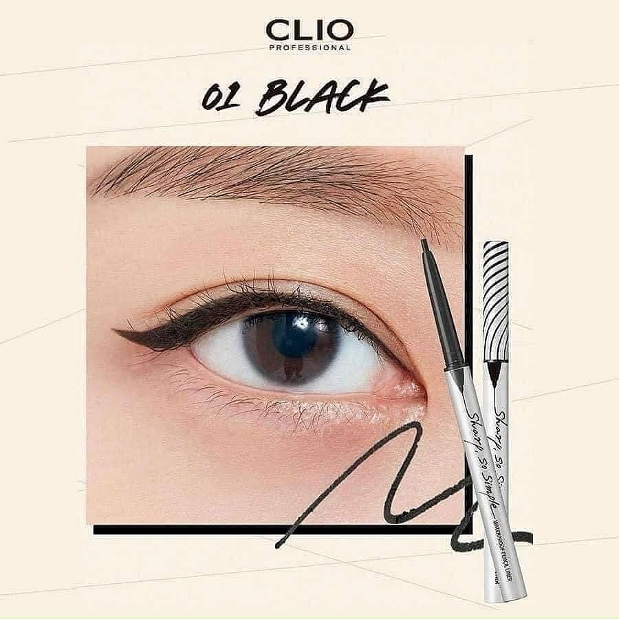 [ MẪU MỚI ] chì kẻ viền mắt Clio Sharp So Simple Waterproof Pencil Liner