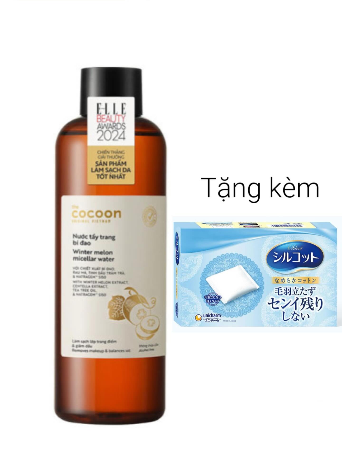 [ TẶNG BÔNG SILCOT ] Nước tẩy trang Cocoon bí đao 500ml