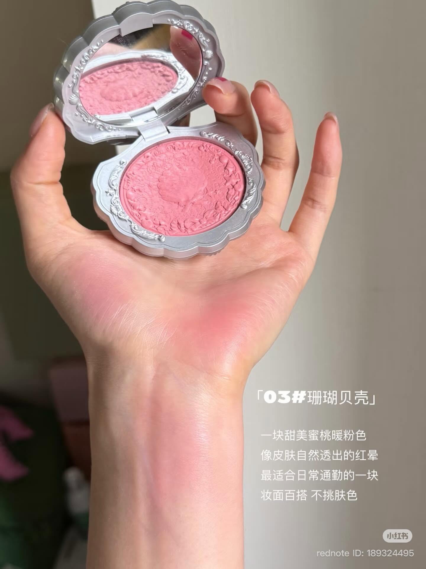 Má hồng Flower Knows Shell's Jewel Silk Satin Blush