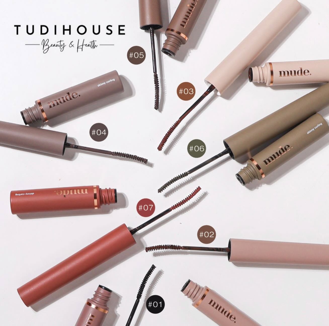 Mascara MUDE Inspire Skinny Curling Mascara 3ml