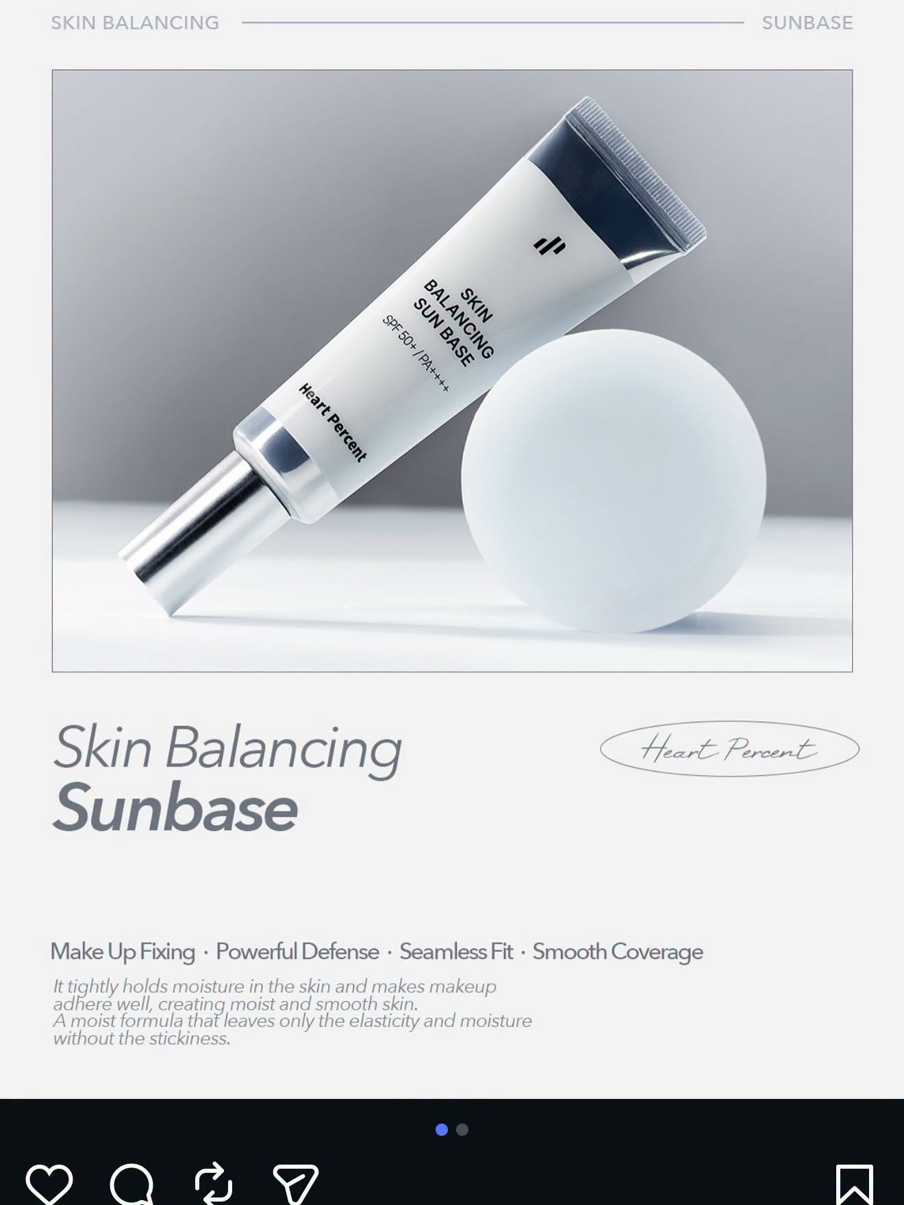 Kem lót Heart Percent Balancing Sun Base SPF50+ PA++++ - SKIN BALANCING 30ml