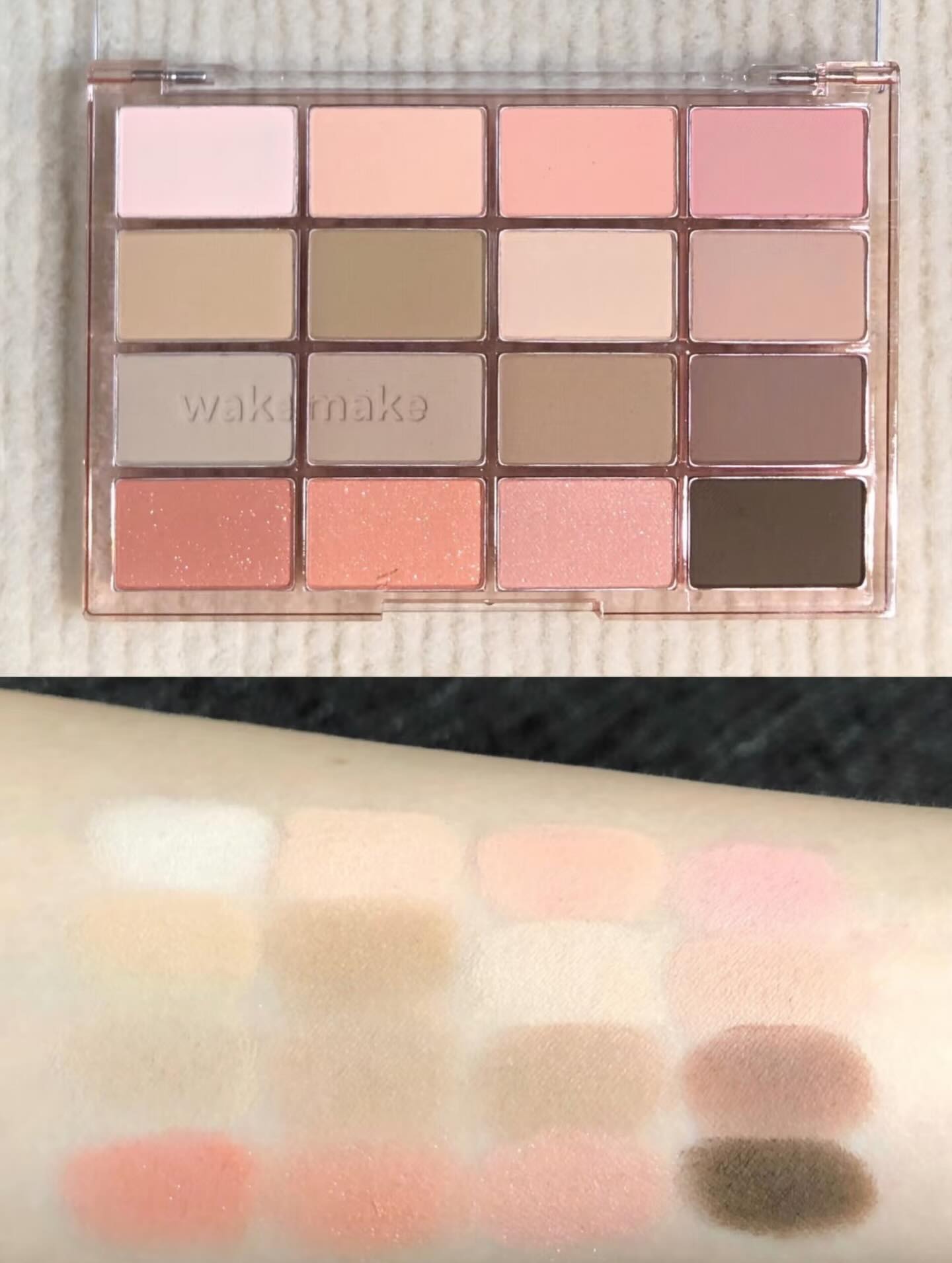 Phấn mắt Wakemake Soft Blurring Eye Palette - No.25 Healthy Coral Blurring