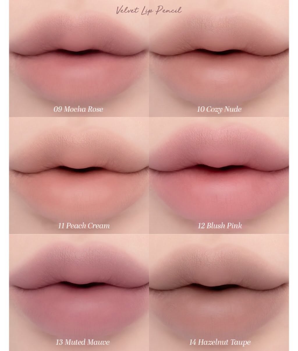 Set Chì kẻ viền môi Clio Velvet Lip Pencil