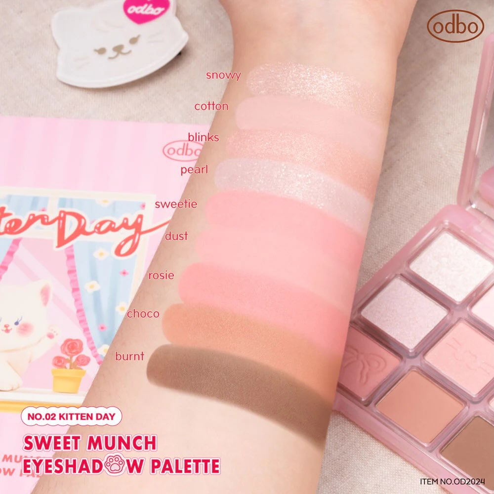 Bảng Phấn Mắt 9 Ô Odbo Kitten Day & Puppy Day Eyeshadow Palette