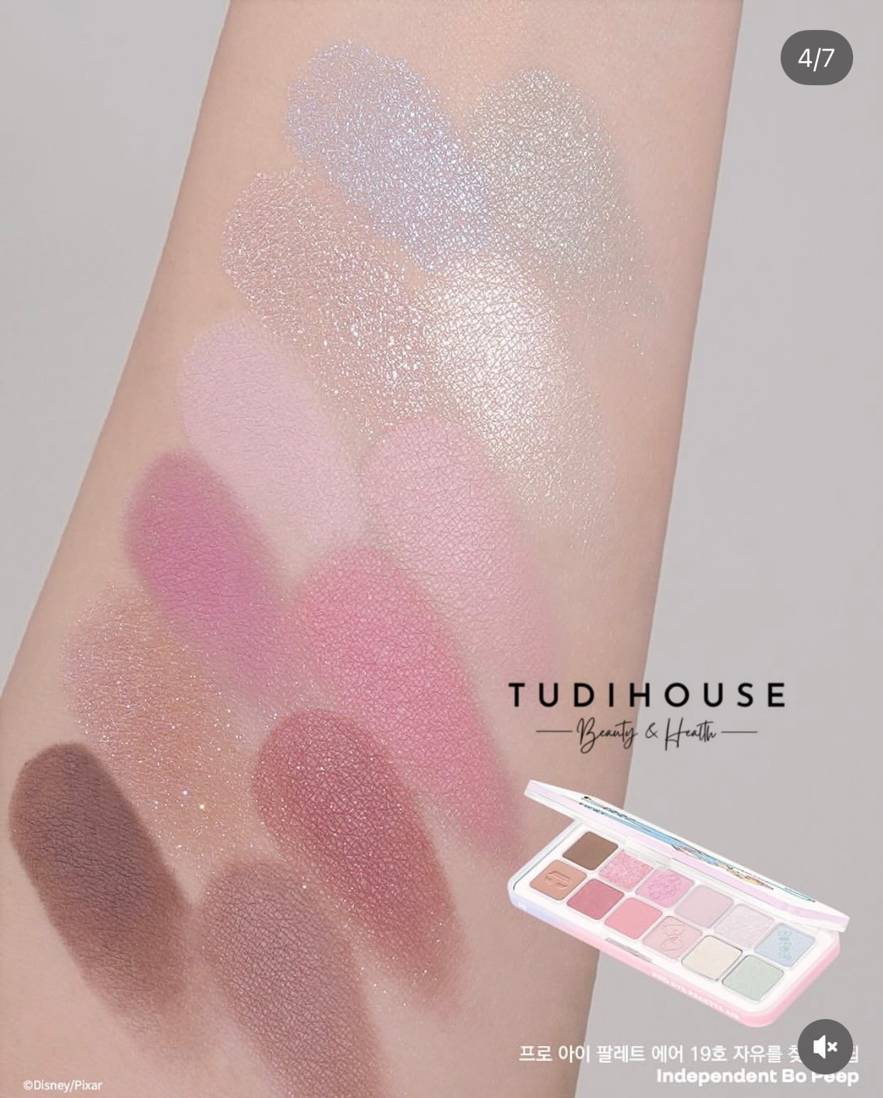 Set phấn mắt Clio Pro Air Palette x Toy Story - Màu 19 INDEPENDENT BO PEEP