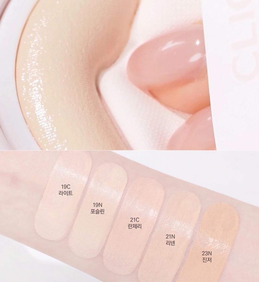 Set CLIO KILL COVER  MESH GLOW ESSENTIALS CUSHION SPF 50 PA++++ (  hộp + lõi kèm)