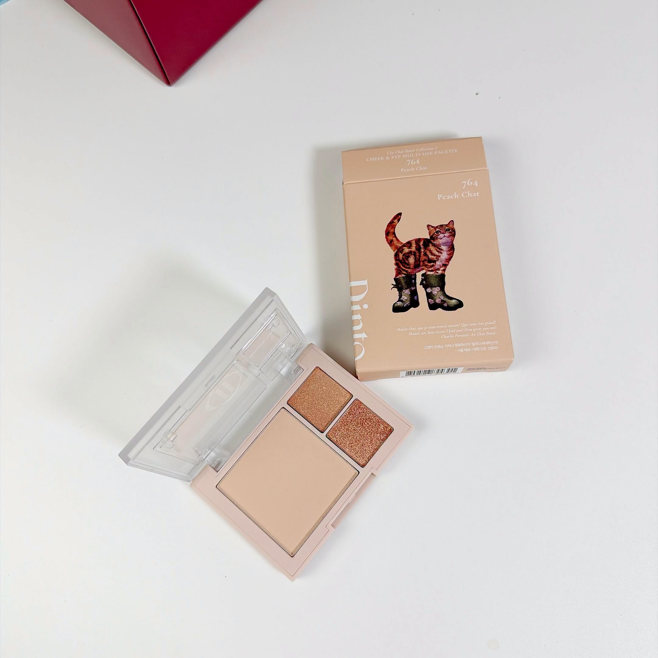 [ DATE 03/27] Bảng phấn Dinto Multi-Use Cheek Eye Palette - 764 Peach Chat