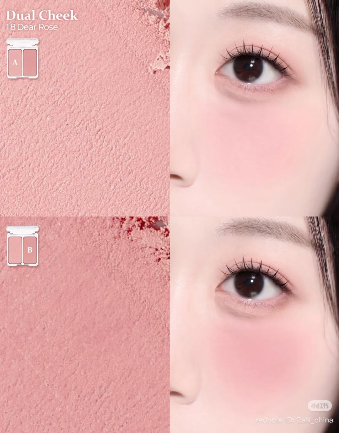 Má hồng 2AN Dual Cheek - 18 Dear Rose