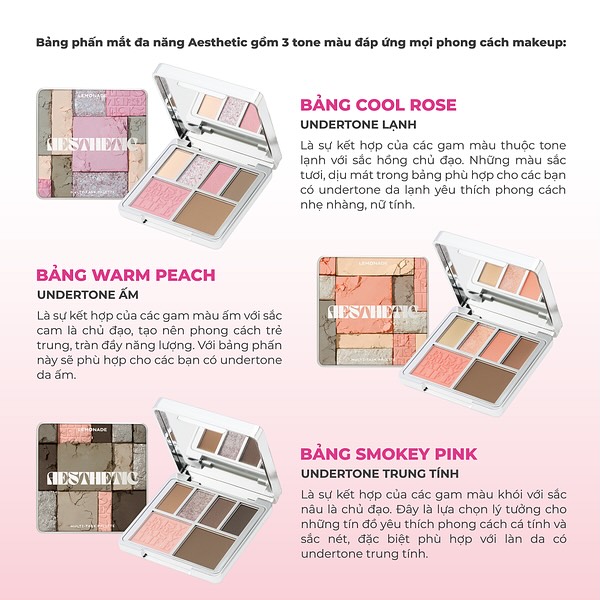 Bảng phấn mắt đa năng Lemonade Aesthetic Multi-task Palette 10.8g - WARM PEACH