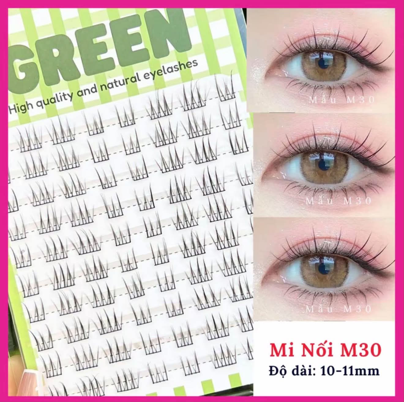 Mi giả không keo Green - M30