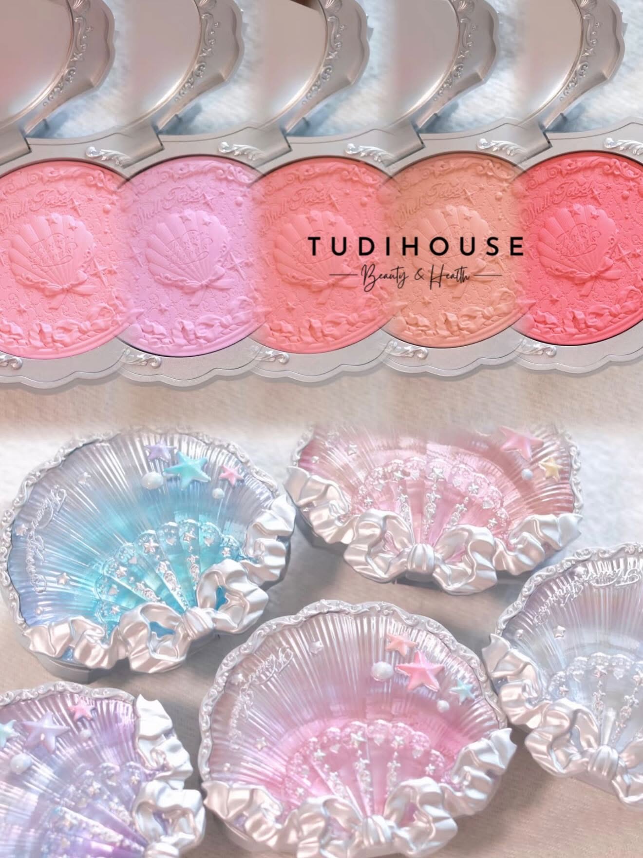 Má hồng Flower Knows Shell's Jewel Silk Satin Blush
