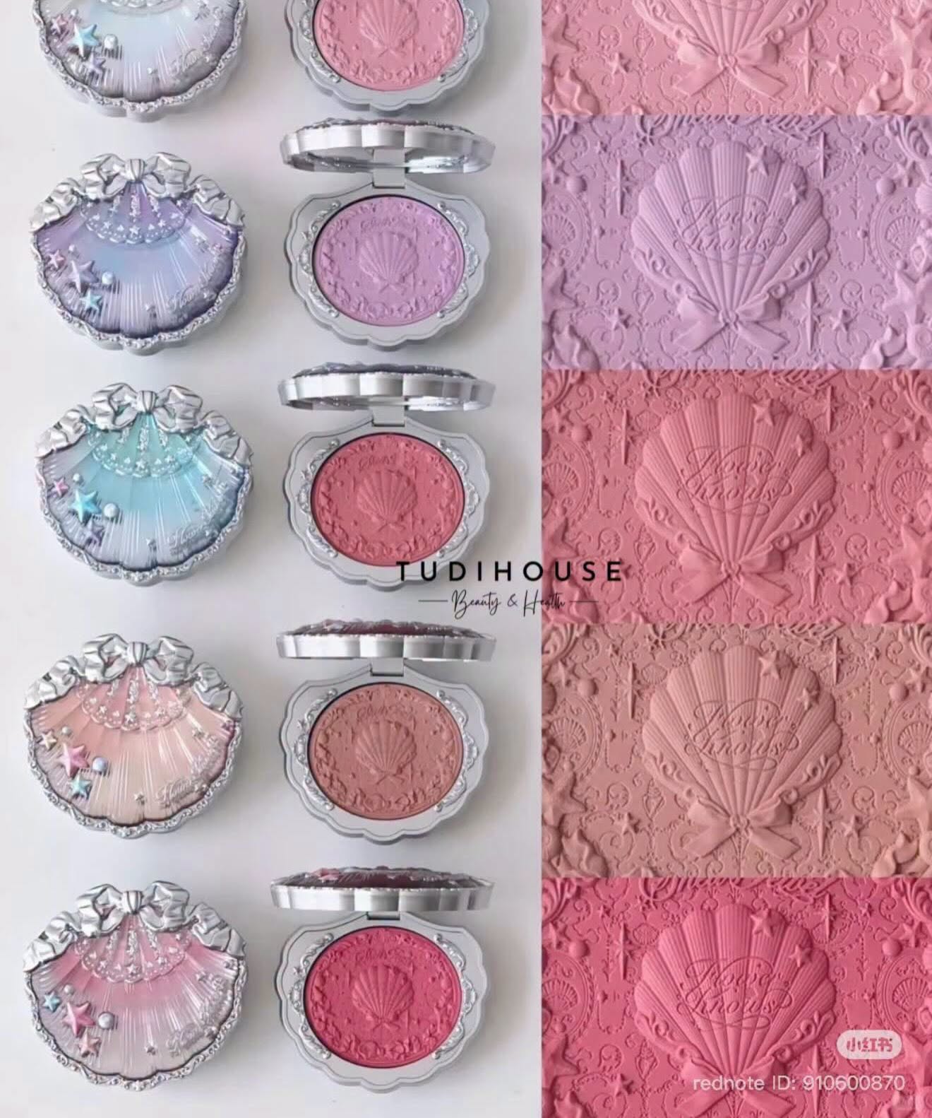 Má hồng Flower Knows Shell's Jewel Silk Satin Blush - 03 Coral Seashell