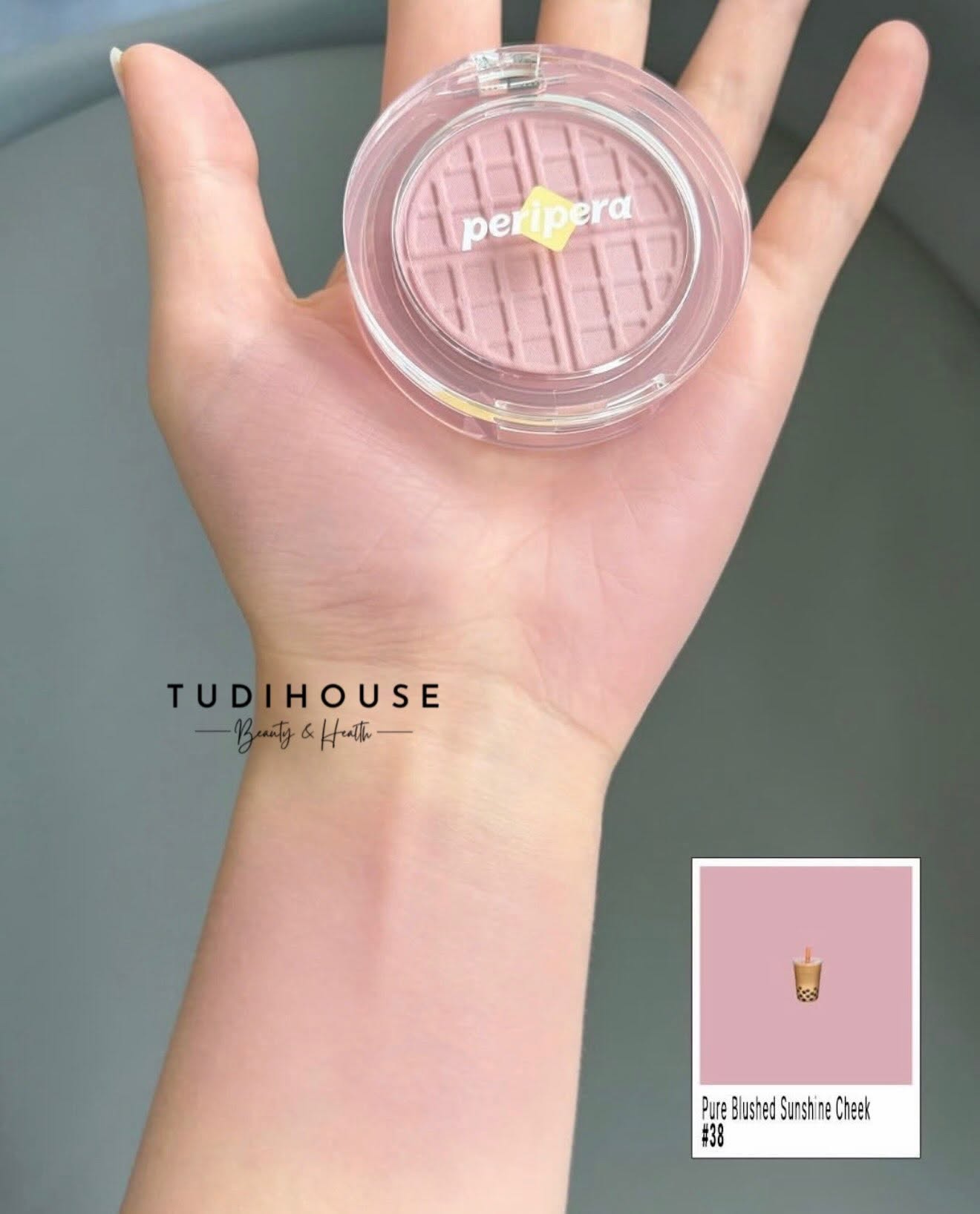 Má hồng phấn Peripera Pure Blushed Sunshine Cheek - 38 Extra Taro