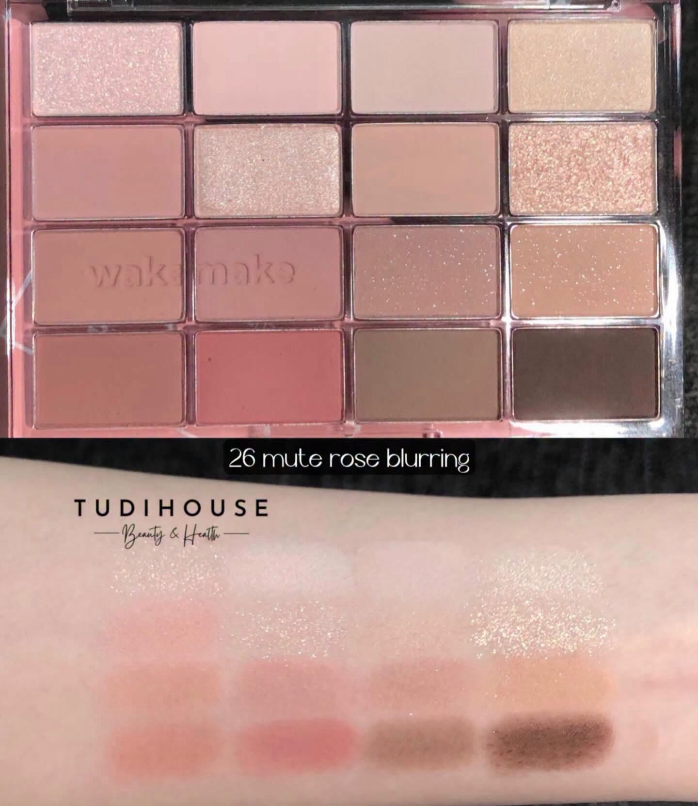 Bảng mắt Wakewmake Soft Blurring Eye Palette - 26 Mute Rose