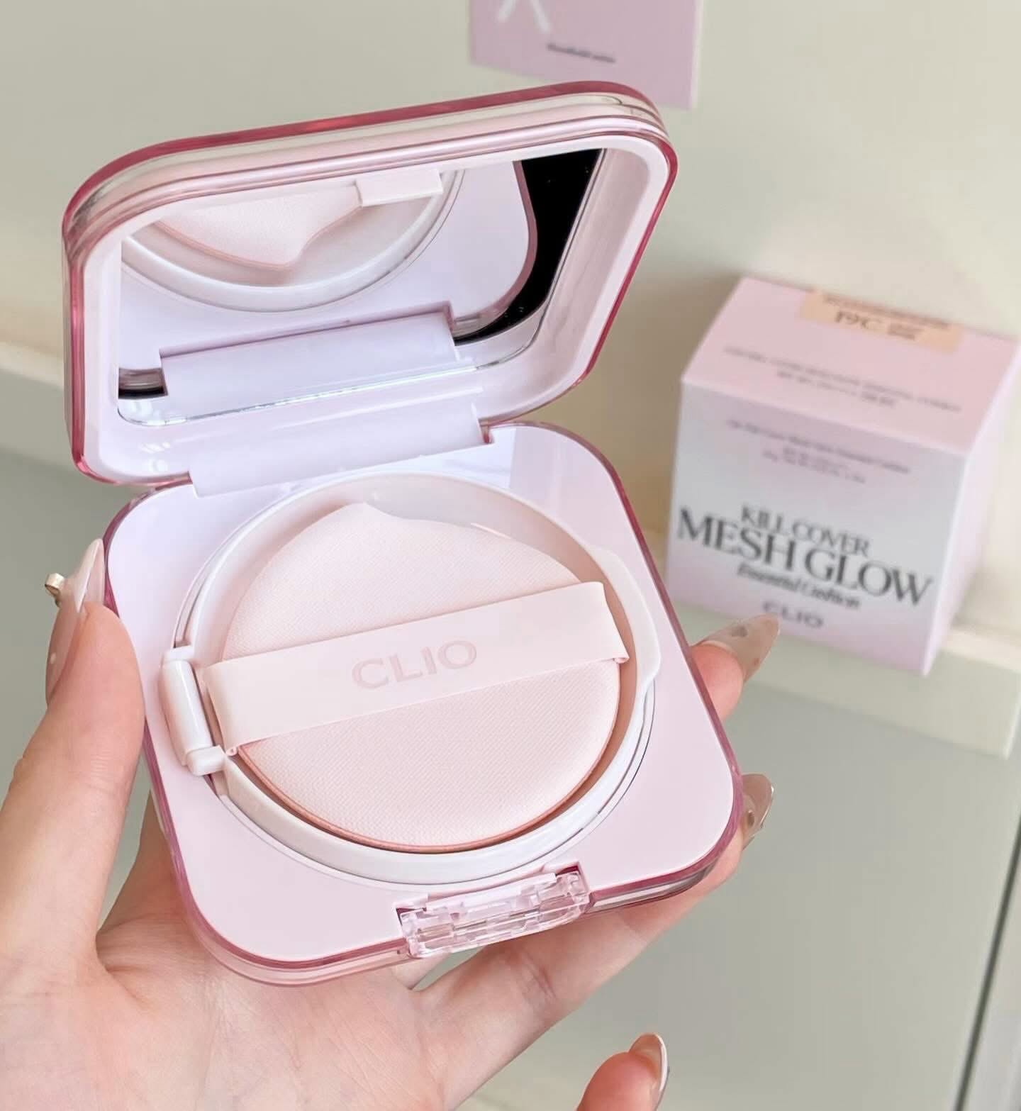 Set CLIO KILL COVER  MESH GLOW ESSENTIALS CUSHION SPF 50 PA++++ (  hộp + lõi kèm)