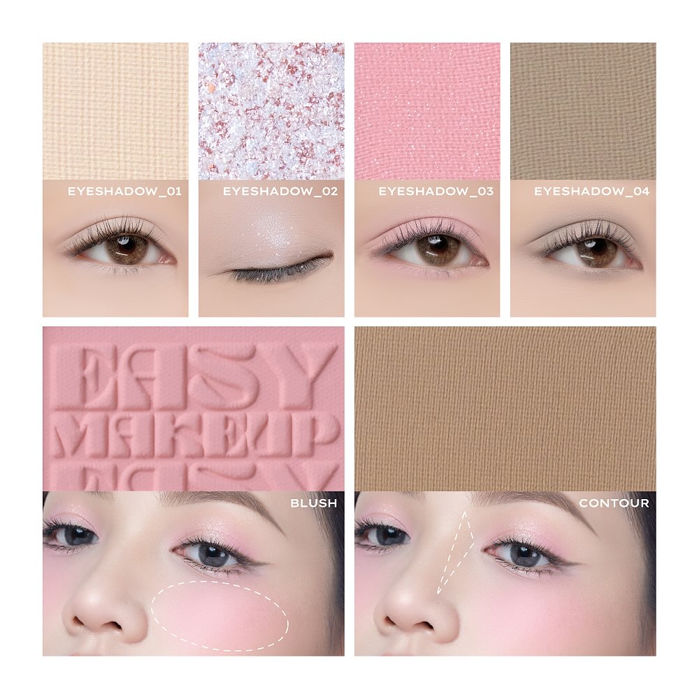 Bảng phấn mắt đa năng Lemonade Aesthetic Multi-task Palette 10.8g - COOL ROSE