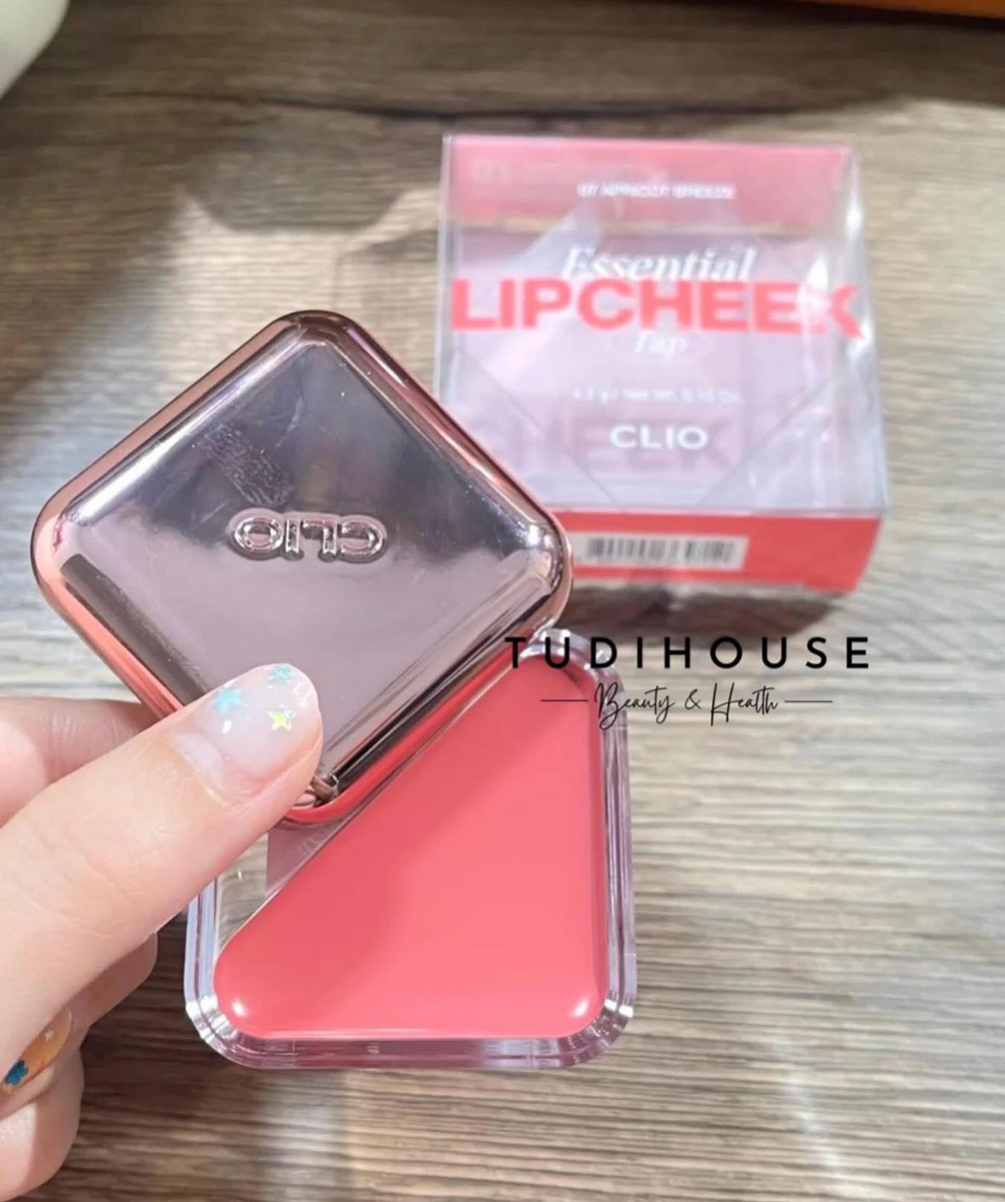 2 in 1 son dưỡng kiêm má hồng Clio Essential Lip & Cheek Tap 4.5g - 07 Apricot Breeze