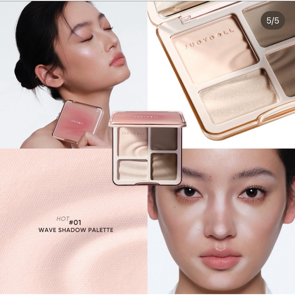 Bảng phấn bắt sáng và tạo khối 4 ô JudydoII Highlight & Contour Palette 9g