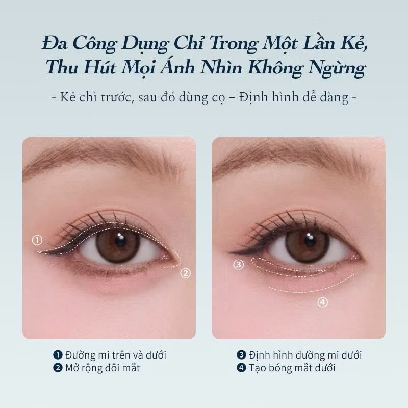 Chì kẻ mắt Flower Knows Bunny Garden Gel Eyeliner - Màu 01 Natural Black